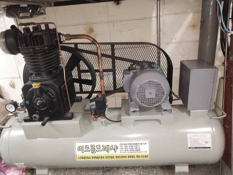 중고 한신 5HP 왕복동 콤프레샤